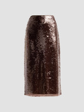 Load image into Gallery viewer, Tanya Taylor Kiah Skirt - Dark Fig