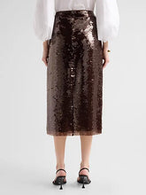 Load image into Gallery viewer, Tanya Taylor Kiah Skirt - Dark Fig