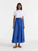 Load image into Gallery viewer, Saloni Judi Skirt - Azure Stripe