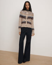 Load image into Gallery viewer, Veronica Beard Christina Fairisle Cardigan - Oatmeal Melange Multi