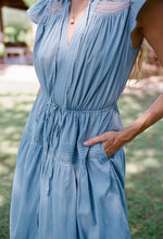 Load image into Gallery viewer, Ciao Lucia Laurine Cotton Slate Dress - Blue