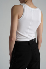 Load image into Gallery viewer, Saint Art Soren Ribbed Tank- White