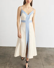 Load image into Gallery viewer, Tanya Taylor Madden Dress - Cream/Powder Blue