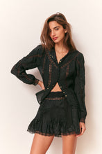 Load image into Gallery viewer, Love Shack Fancy Aralina Blouse - Black