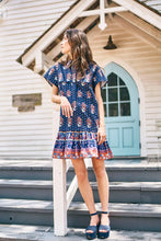 Load image into Gallery viewer, Hunter Bell Addison Dress - Fall Floral Navy
