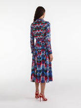 Load image into Gallery viewer, Saloni Emilia Dress Crepe De Chine & Georgette - Hortus Wave