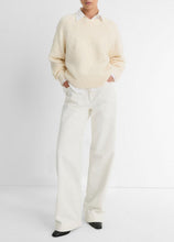 Load image into Gallery viewer, Vince Fair Isle Textured Raglan Sweater - Off White
