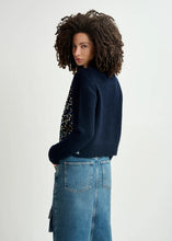 Load image into Gallery viewer, ESSENTIEL ANTWERP Halter Sequin Knitted Cardigan - Night Shade