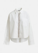 Load image into Gallery viewer, ESSENTIEL ANTWERP White cotton shirt with embellished button placket