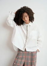 Load image into Gallery viewer, ESSENTIEL ANTWERP White cotton shirt with embellished button placket