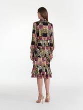 Load image into Gallery viewer, Saloni Isa Ruffle Dress in Budapest Lineae