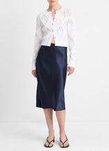 Load image into Gallery viewer, Vince Italian Cotton Diamond Cable Cardigan- Optic White