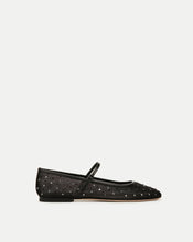 Load image into Gallery viewer, Veronica Beard Ellie Crystal Mesh Flat- Black