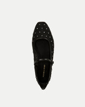 Load image into Gallery viewer, Veronica Beard Ellie Crystal Mesh Flat- Black