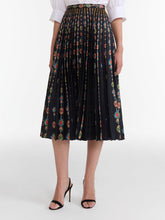 Load image into Gallery viewer, Saloni Poly Crackle Stamped Satin Skirt