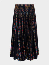 Load image into Gallery viewer, Saloni Poly Crackle Stamped Satin Skirt