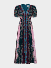 Load image into Gallery viewer, Saloni Lea Long Dress- Boteh Striped
