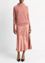 Load image into Gallery viewer, Vince Cashmere Funnel Neck Sweater - Heather Vintage Rose