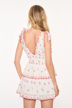 Load image into Gallery viewer, Love Shack Fancy Soira Cotton Cherry Mini Dress- Optic White
