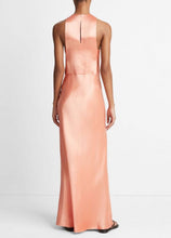 Load image into Gallery viewer, Vince Satin High-Neck Dress- Coral