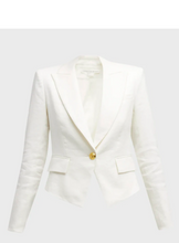 Load image into Gallery viewer, Veronica Beard Hosanna Linen Dickey Jacket- White