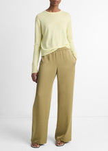 Load image into Gallery viewer, Vince Side-Stripe Satin Low-Rise Wide-Leg Pant- Earthy