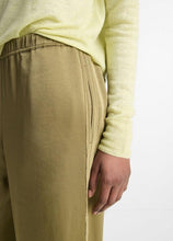 Load image into Gallery viewer, Vince Side-Stripe Satin Low-Rise Wide-Leg Pant- Earthy