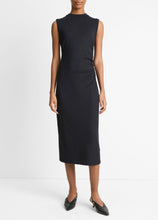 Load image into Gallery viewer, Vince Sleeveless Gathered-Waist Dress in Coastal Blue
