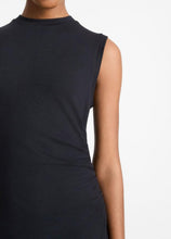 Load image into Gallery viewer, Vince Sleeveless Gathered-Waist Dress in Coastal Blue