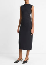 Load image into Gallery viewer, Vince Sleeveless Gathered-Waist Dress in Coastal Blue