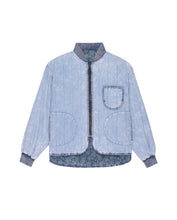 Load image into Gallery viewer, The Great Reversible Quilted Bomber - Blue Floral