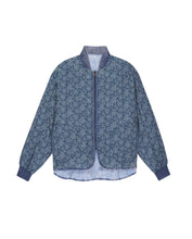 Load image into Gallery viewer, The Great Reversible Quilted Bomber - Blue Floral
