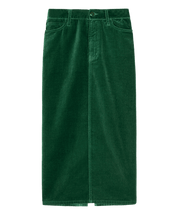 Load image into Gallery viewer, The Great Velvet Column Skirt- Emerald