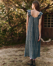 Load image into Gallery viewer, The Great Cascade Dress - Blue and Cream Token Floral
