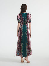 Load image into Gallery viewer, Saloni Lea Long Dress- Boteh Striped