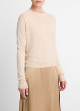 Load image into Gallery viewer, Vince Tissue Weight Linen Blend Crew Neck Sweater- Light Cliffside