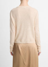 Load image into Gallery viewer, Vince Tissue Weight Linen Blend Crew Neck Sweater- Light Cliffside
