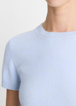 Load image into Gallery viewer, Vince Wool & Cashmere-blend Short-Sleeve sweater- Sky Powder