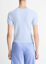Load image into Gallery viewer, Vince Wool & Cashmere-blend Short-Sleeve sweater- Sky Powder