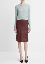 Load image into Gallery viewer, Vince Cropped V Neck Pullover - Sea Mist