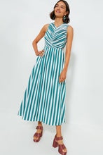 Load image into Gallery viewer, Hunter Bell Kathleen Dress- Emerald Stripe