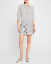 Load image into Gallery viewer, autumn cashmere Rhinestone Trimmed Puff Sleeve Cardigan