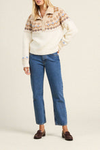 Load image into Gallery viewer, Trovata Juneau Sweater- Antique White Fairisle