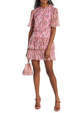 Load image into Gallery viewer, Saloni Ava D Floral Mini Dress- Blush
