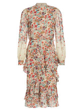 Load image into Gallery viewer, Saloni Isa Ruffle Dress - Flori Cream
