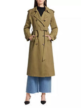 Load image into Gallery viewer, Veronica Beard Conneley Dickey Trench Coat - Moss
