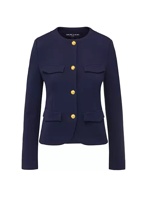 Veronica Beard Kensington Knit Jacket - Marine