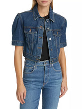 Load image into Gallery viewer, Veronica Beard Raina Short Sleeve Denim Jacket
