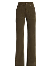Load image into Gallery viewer, Veronica Beard Carson Corduroy Ankle Flare Pants - Cypress Green
