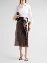 Load image into Gallery viewer, Tanya Taylor Kiah Skirt - Dark Fig
